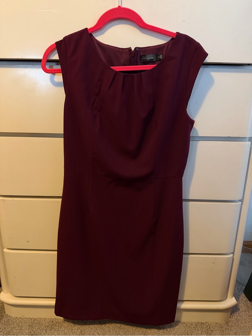 The Limited Plum Cap-Sleeve Sheath Dress